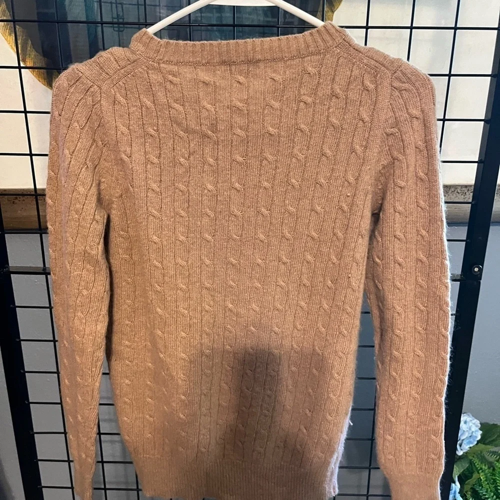 J. Crew Camel Cable Knit Sweater